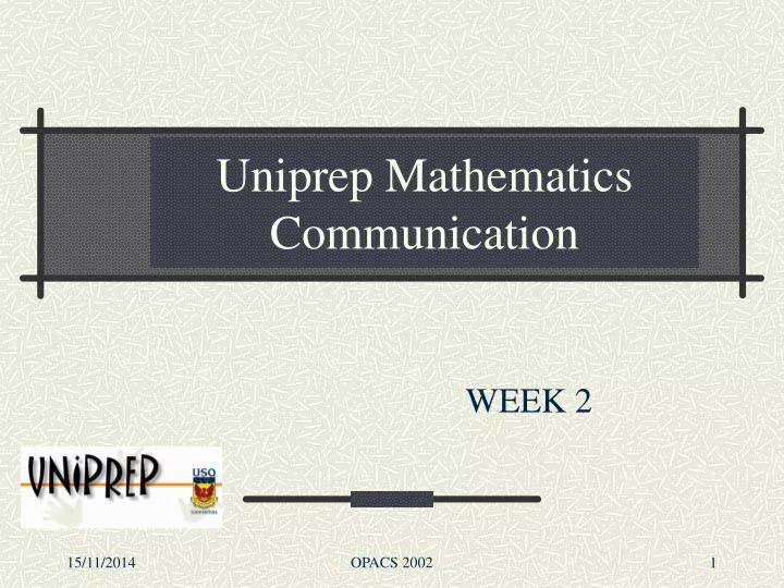 uniprep mathematics communication
