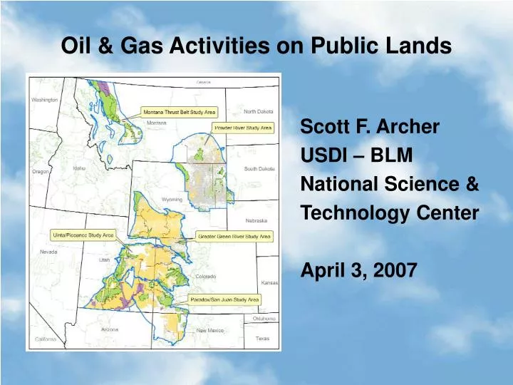 oil gas activities on public lands