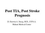 Post TIA, Post Stroke Prognosis - slide 1
