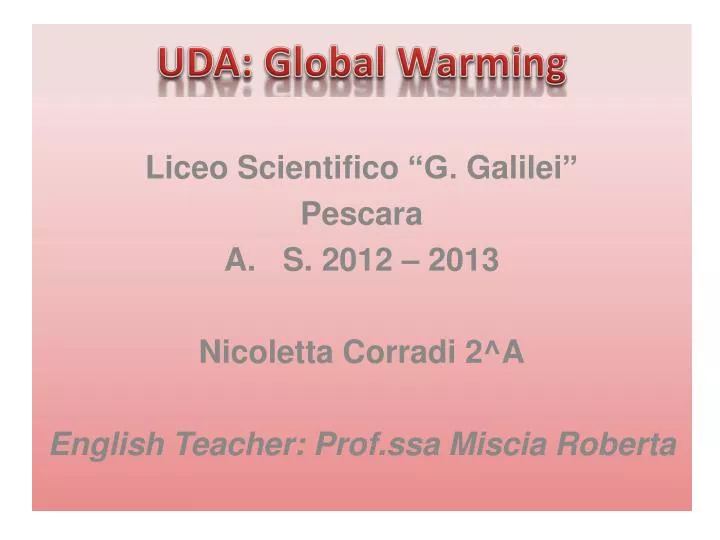 uda global warming