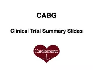 cabg clinical trial summary slides