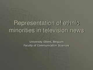 Representation of ethnic minorities in television news