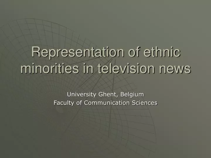 representation of ethnic minorities in television news
