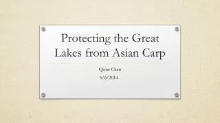 Protecting the Great Lakes from Asian Carp