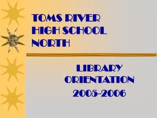 TOMS RIVER HIGH SCHOOL NORTH