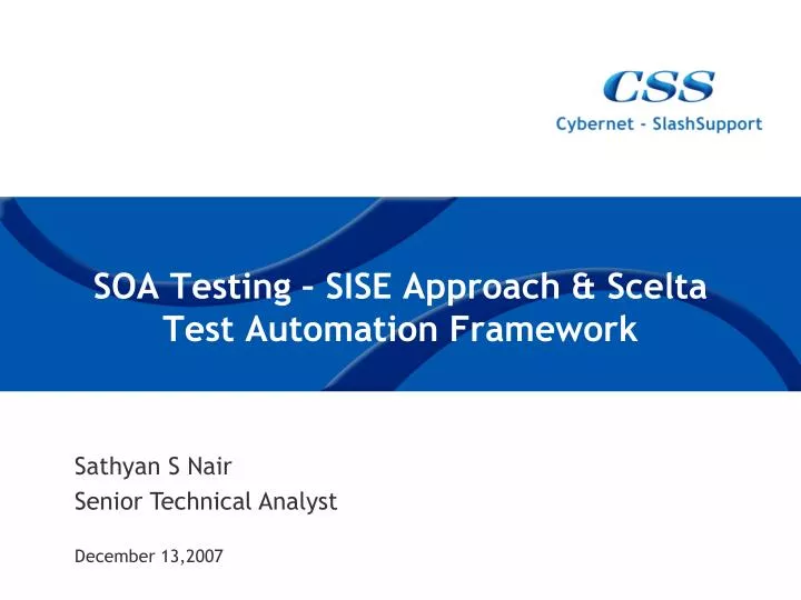 soa testing sise approach scelta test automation framework