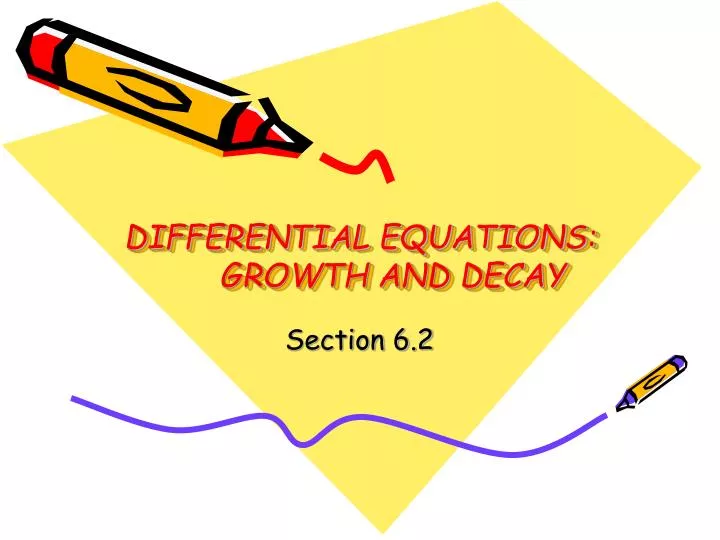 differential equations growth and decay