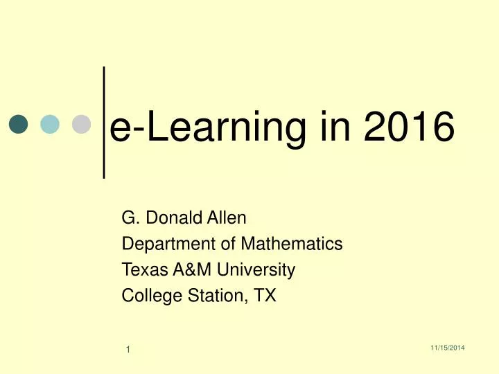 e learning in 2016