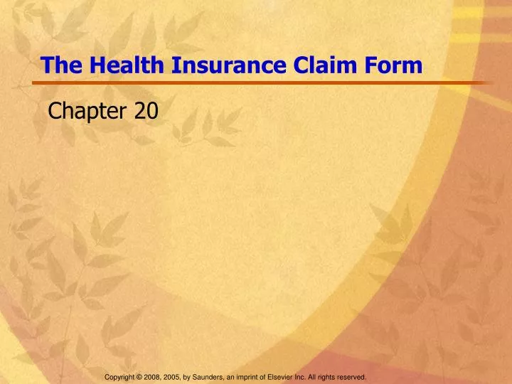 the health insurance claim form