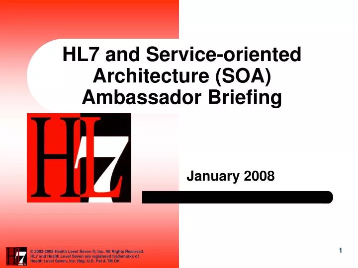 hl7 and service oriented architecture soa ambassador briefing