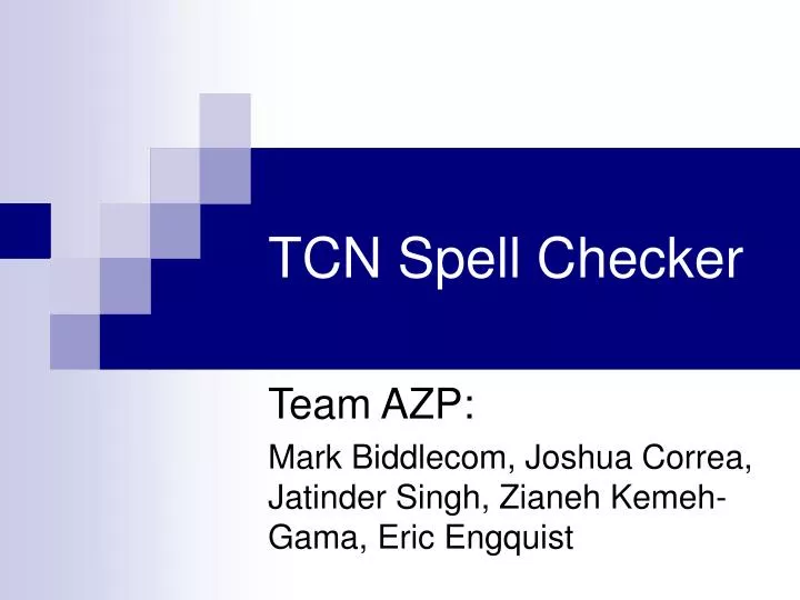tcn spell checker