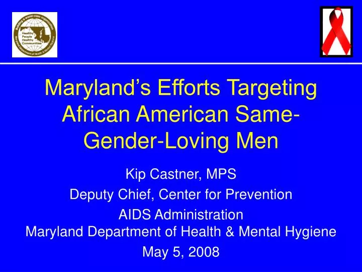 maryland s efforts targeting african american same gender loving men