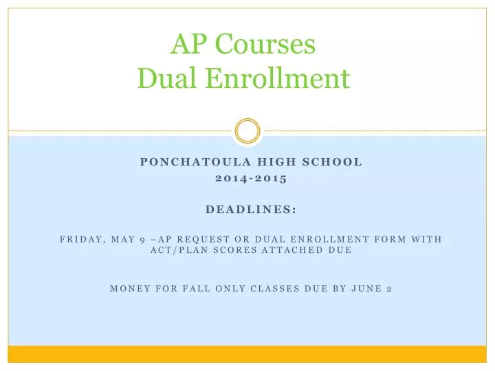 ap courses dual enrollment
