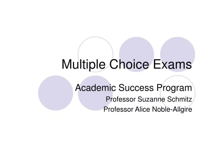 multiple choice exams