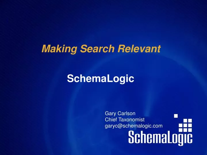 making search relevant schemalogic