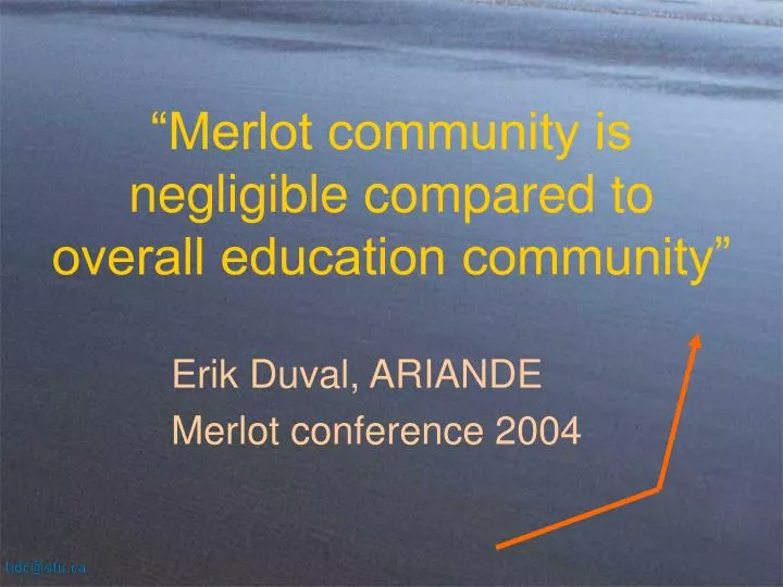 merlot community is negligible compared to overall education community