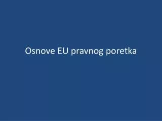 osnove eu pravnog poretka