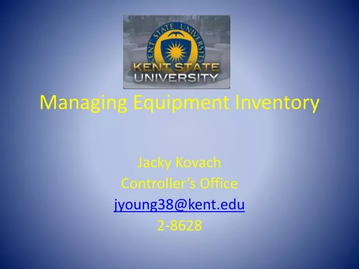 managing equipment inventory