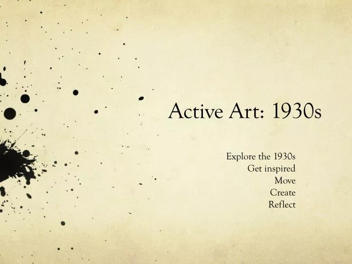 active art 1930s