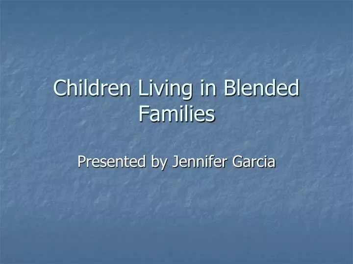 children living in blended families