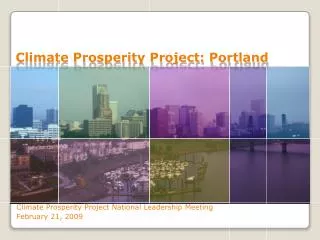 Climate Prosperity Project: Portland