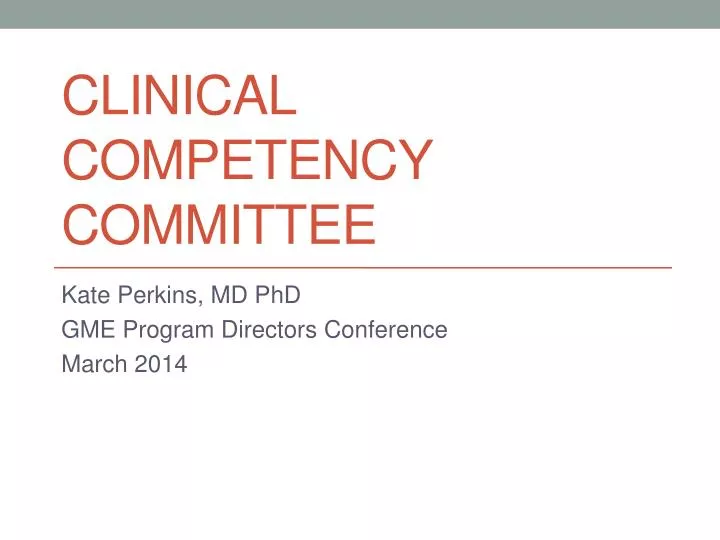 clinical competency committee