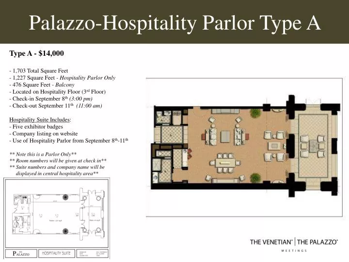 palazzo hospitality parlor type a