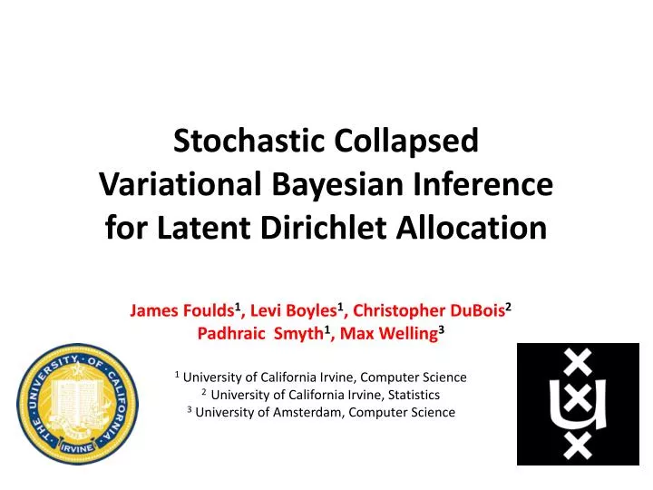 stochastic collapsed variational bayesian inference for latent dirichlet allocation