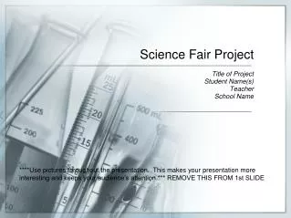 Science Fair Project