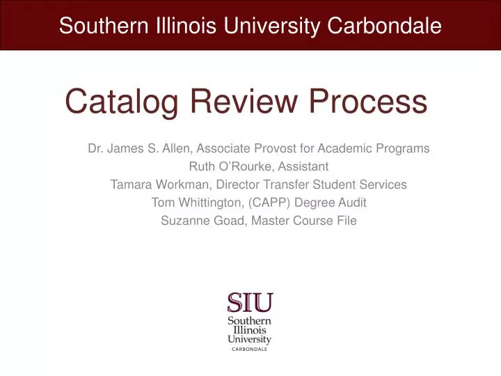 catalog review process