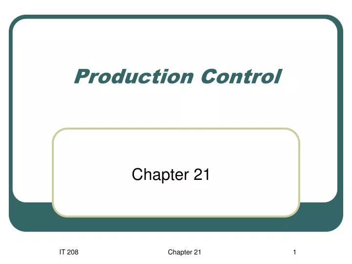 production control