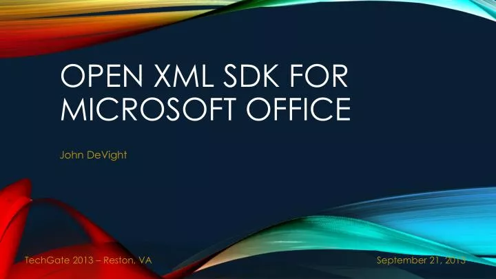 open xml sdk for microsoft office