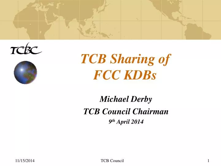 tcb sharing of fcc kdbs