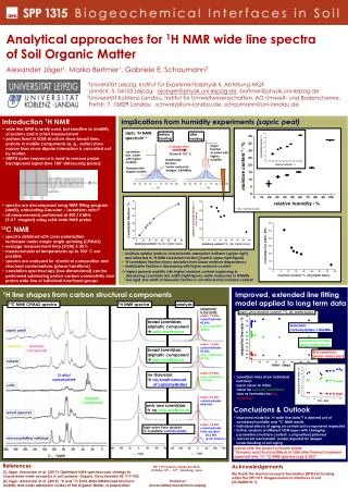 Analytical approaches for 1 H NMR wide line spectra of Soil Organic Matter