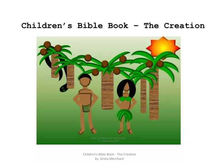 children s bible book the creation