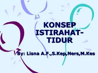 konsep istirahat tidur