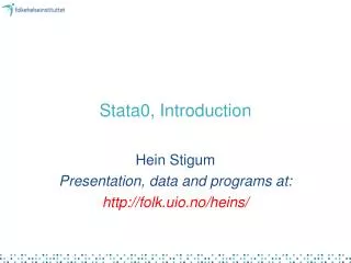 Stata0, Introduction