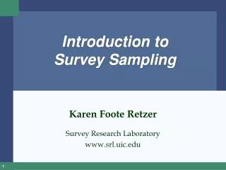 Introduction to Survey Sampling