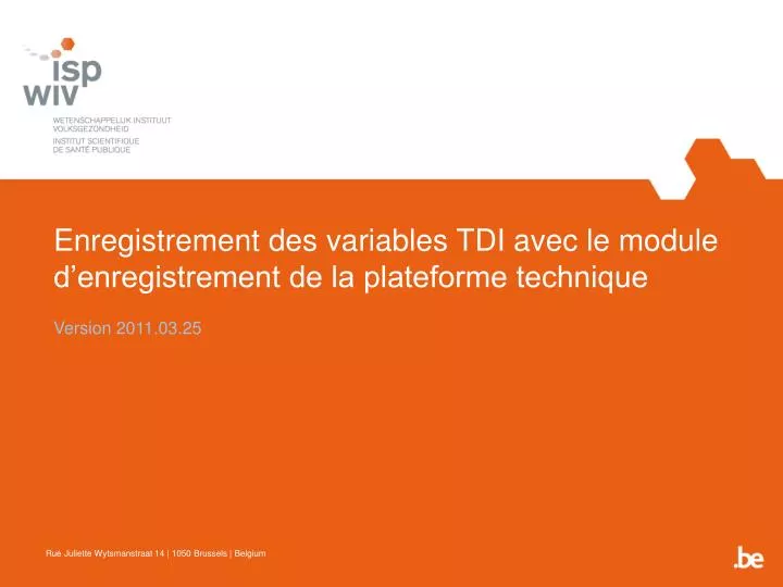 enregistrement des variables tdi avec le module d enregistrement de la plateforme technique