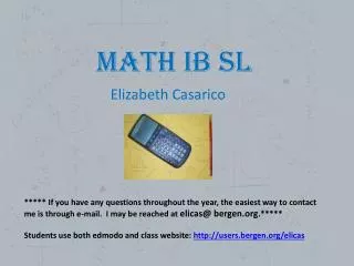 MATH IB SL