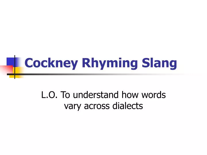 cockney rhyming slang