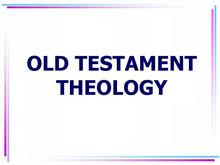 old testament theology