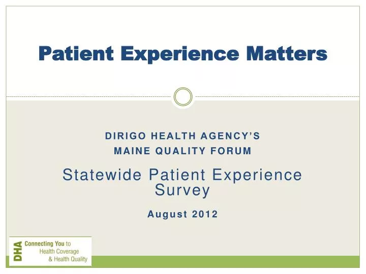 patient experience matters