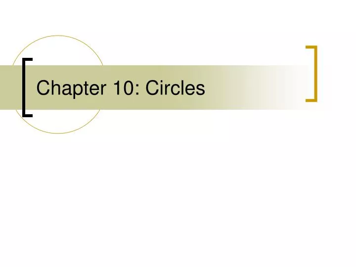 chapter 10 circles