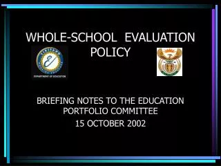 WHOLE-SCHOOL EVALUATION POLICY