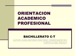orientacion academico profesional
