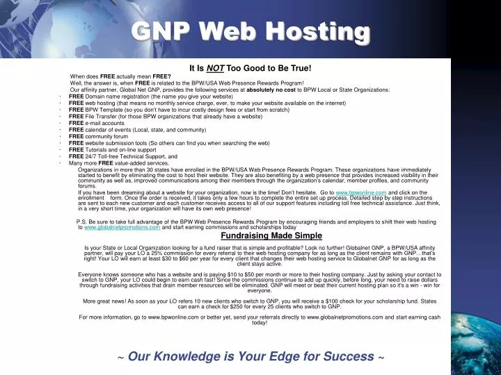gnp web hosting