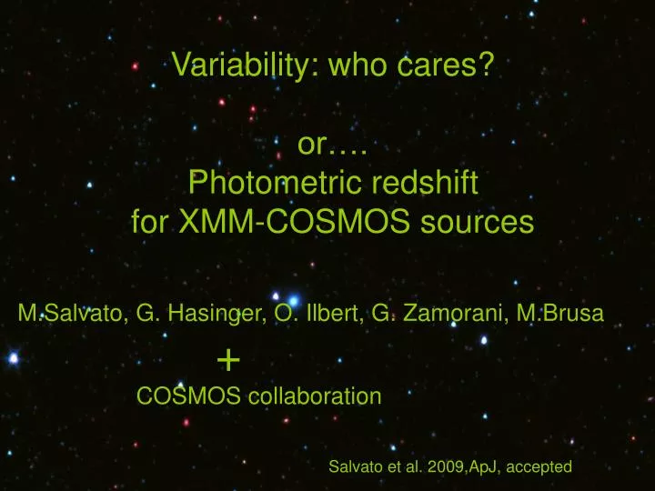 variability who cares or photometric redshift for xmm cosmos sources