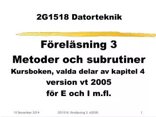2g1518 datorteknik