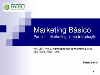 marketing b sico parte 1 marketing uma introdu o